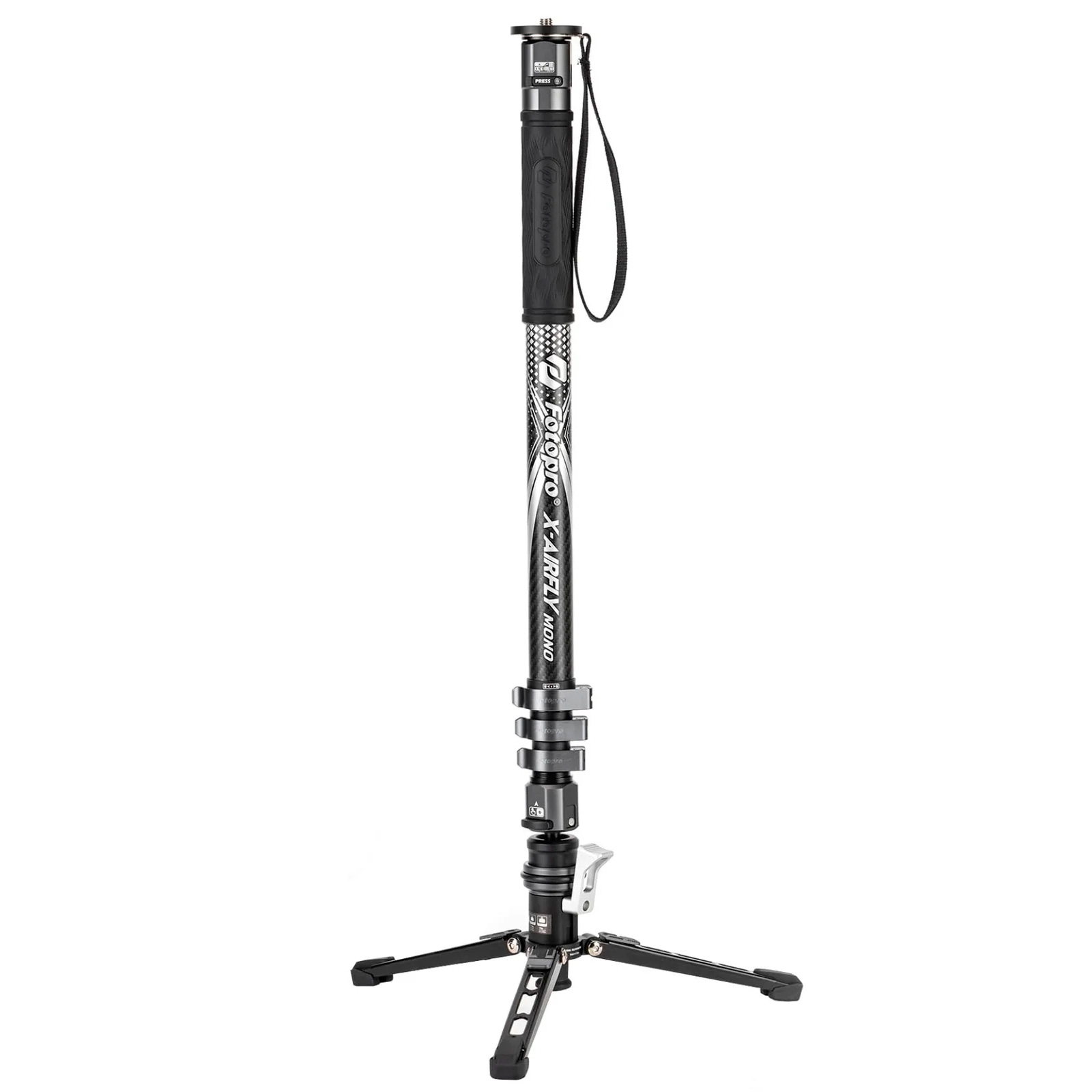 Монопод Fotopro X-Airfly Mono Gray, карбоновый, до 10 кг