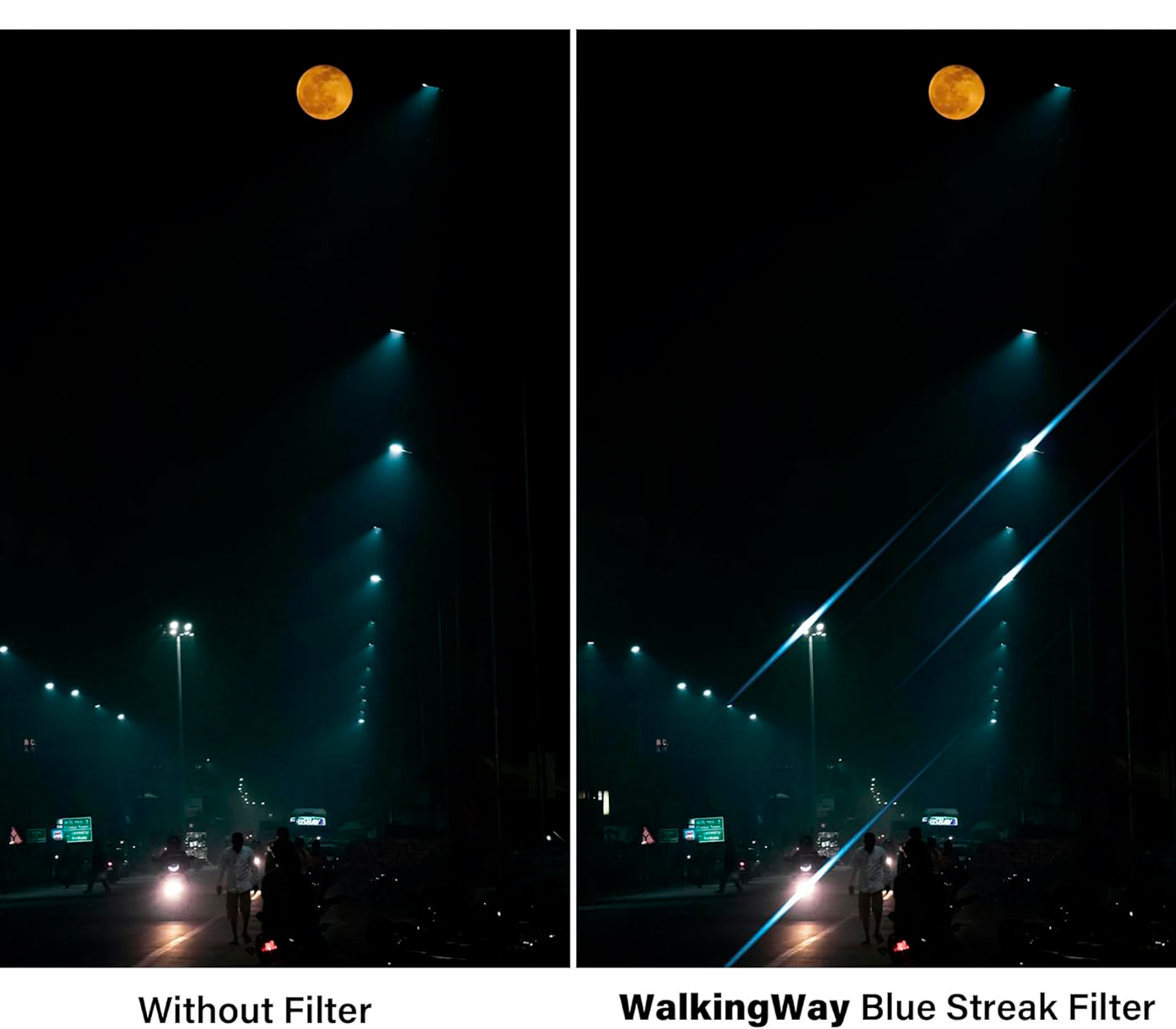 Светофильтр Walking Way Blue Streak 77mm