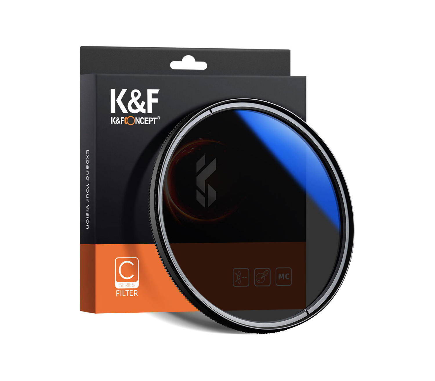 Светофильтр K&F Concept KU12 Classic Series HMC CPL, Blue Coated, 58 мм