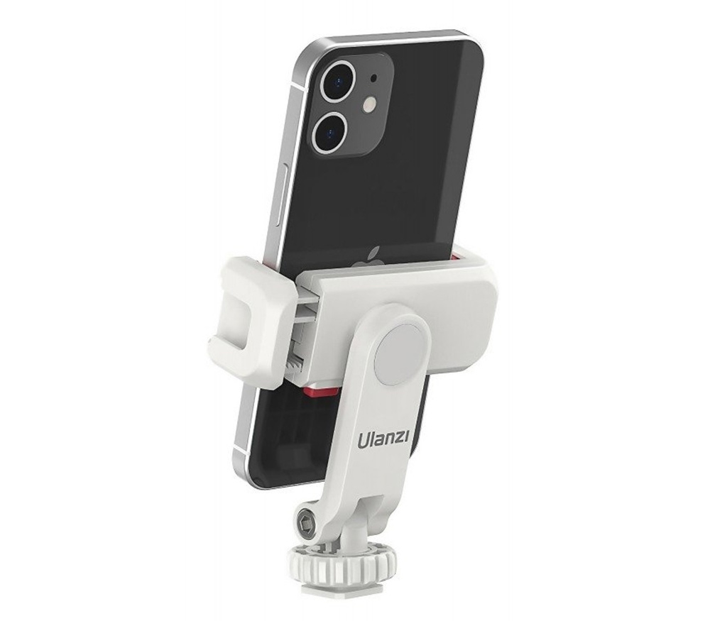 Держатель для смартфона Ulanzi ST-06S, поворотный, с 2 башмаками, белый