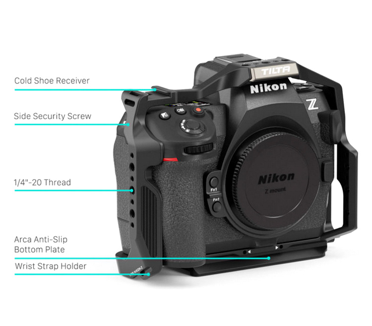Клетка Tilta Camera Cage Pro Kit для Nikon Z8, титаново-серая