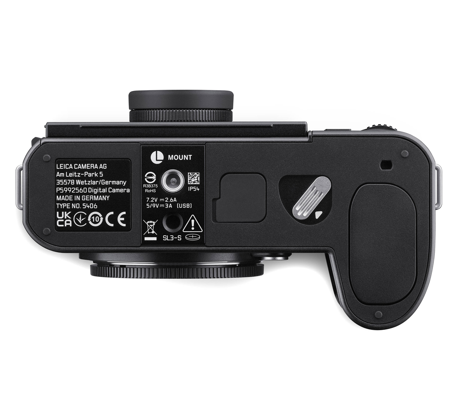 Беззеркальный фотоаппарат Leica SL3-S Body, черный (ROW)