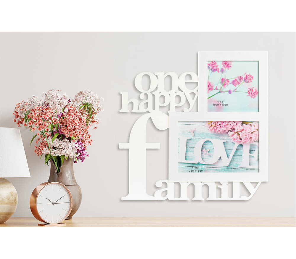 Мультирамка Fotografia Happy Family на 2 фото, белая
