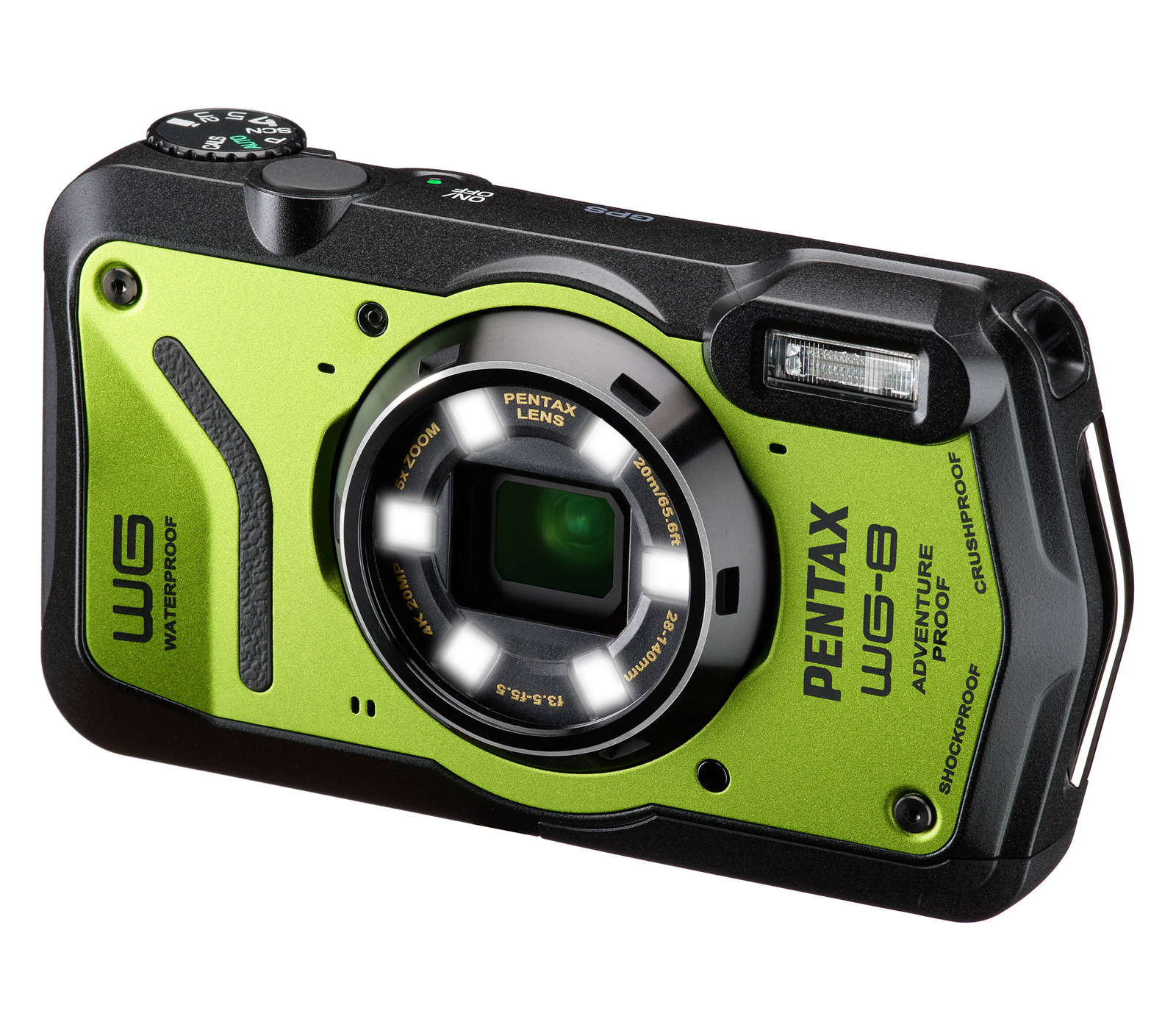 Компактный фотоаппарат Pentax WG-8 зеленый