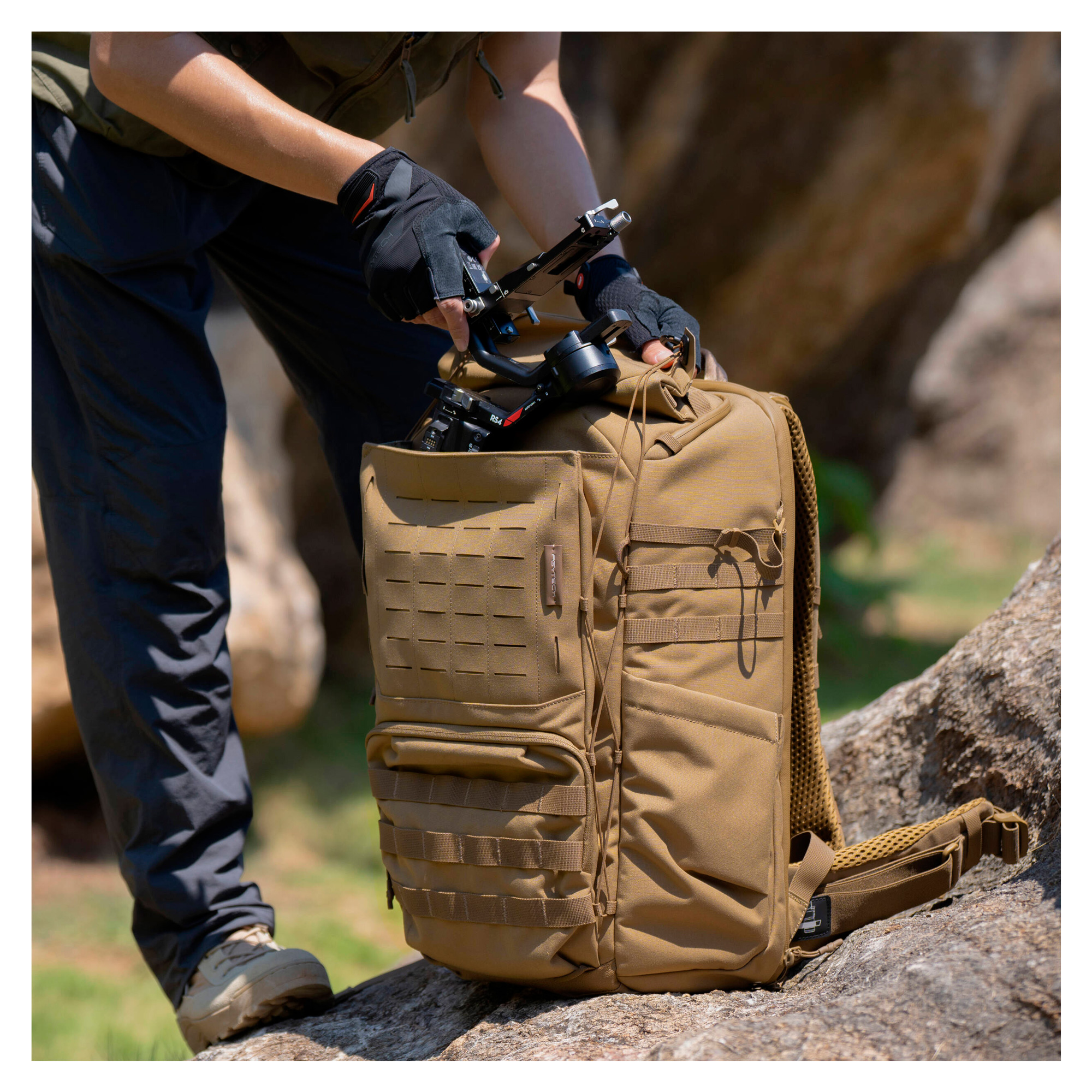 Рюкзак PGYTECH OneMo Tactical Backpack 35L, цвет: Coyote Brown