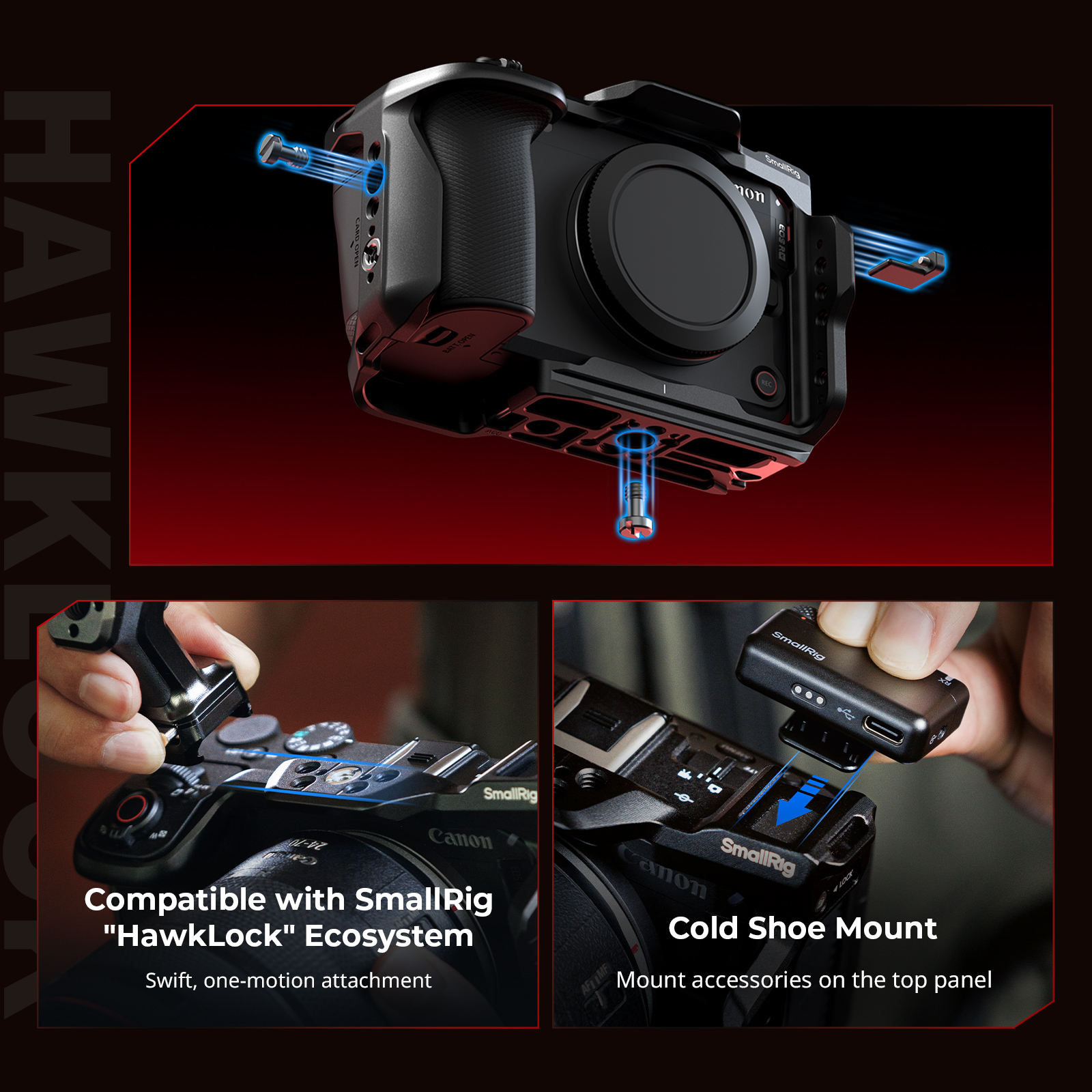 Клетка SmallRig 6379 HawkLock Top Handle Kit для Canon EOS R6 V