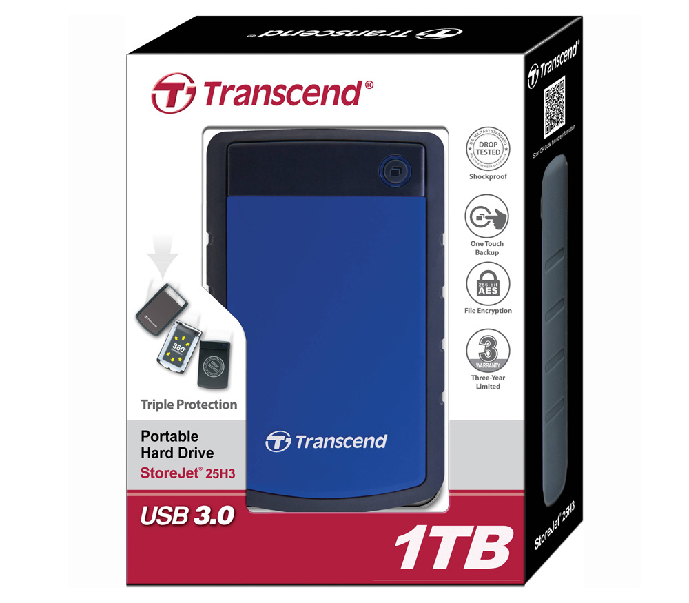Внешний HDD диск Transcend StoreJet 25H3 2TB USB 3.1, синий