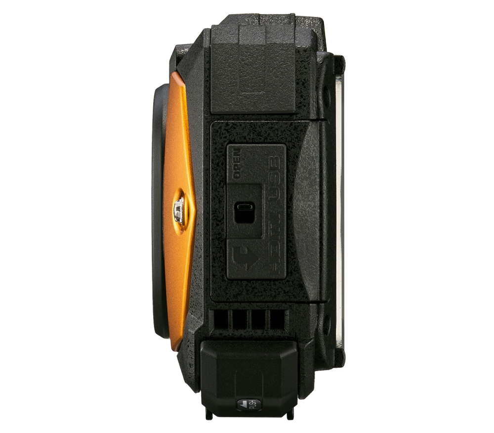 Компактный фотоаппарат Ricoh WG-80 оранжевый с черным