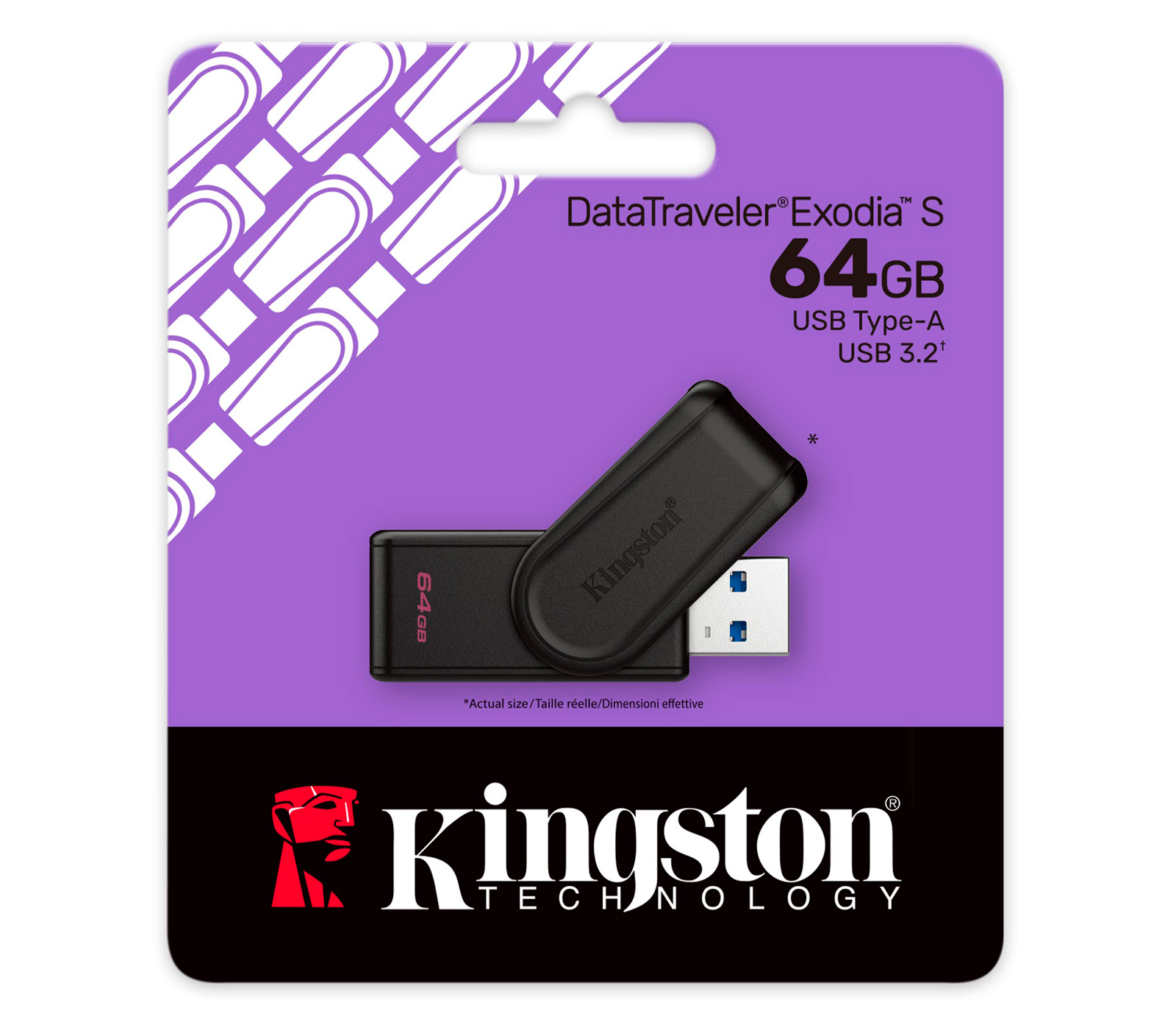 Накопитель Kingston USB 3.2 64GB DataTraveler Exodia S