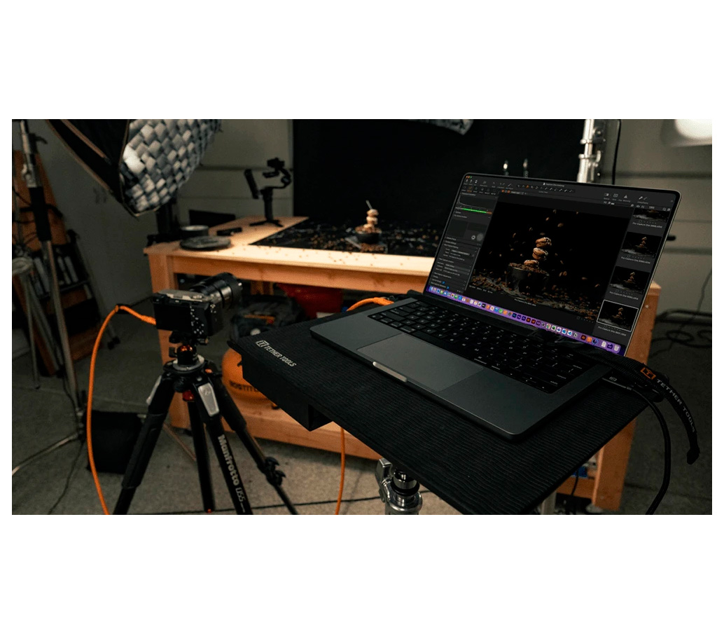 Кабель Tether Tools TetherPro Optima 10G Orange, кабель USB-C / угловой USB-C, длина 3 м