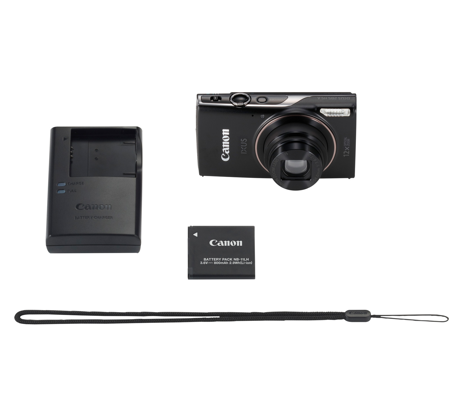 Компактный фотоаппарат Canon IXUS 285 HS A, черный