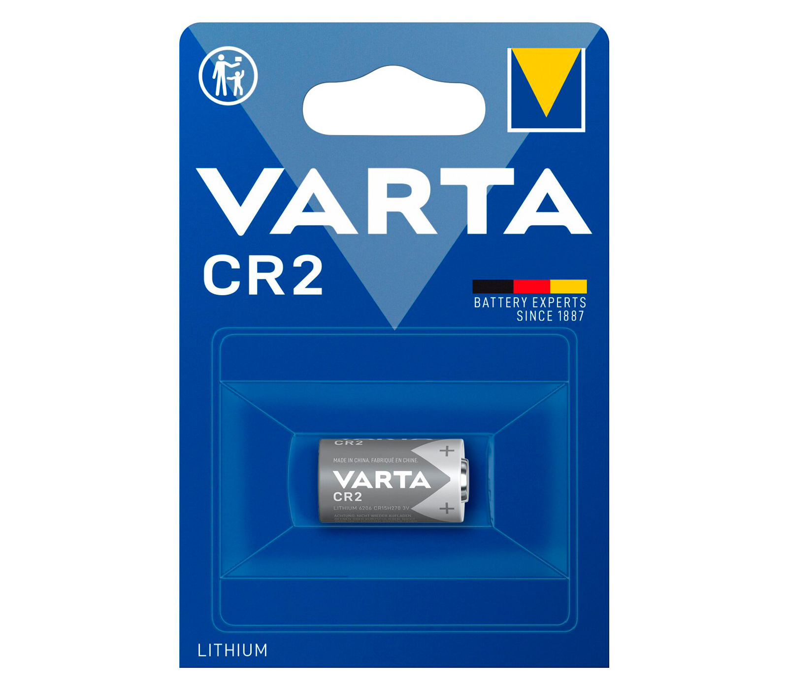 Батарейка Varta CR2 Lithium 3V, 1 шт.
