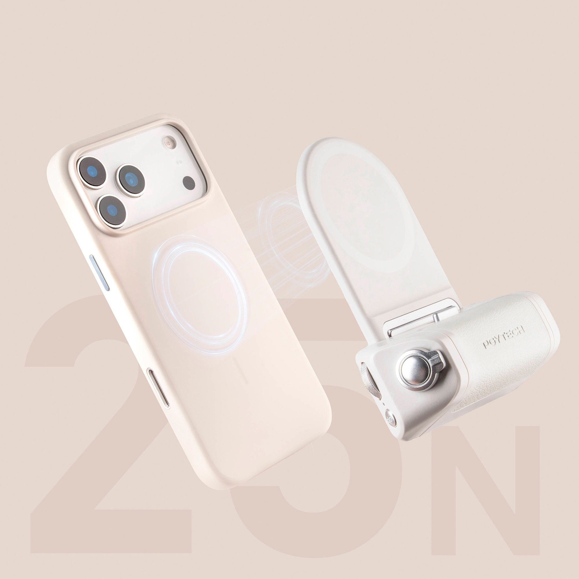 Рукоятка для смартфона PGYTECH MagCam 2 Phone Grip Misty Gray, MagSafe